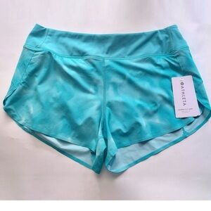 Athleta Run With It 3.5 Aqua Athletic Training Running Women's Shorts Size XS